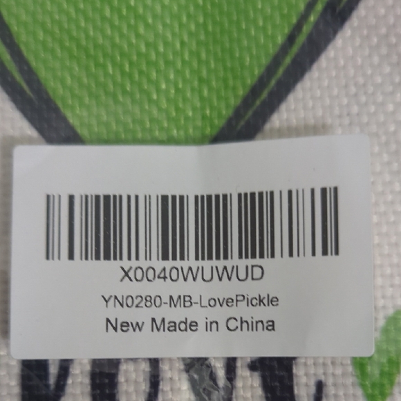 Peace Love Pickles Cosmetic Bag - White and Green - Picture 3 of 5